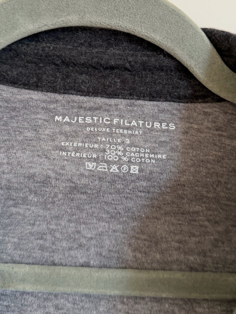 MAJESTIC FILATURES double face top in anthracite Size 3 Large - Picture 4 of 8